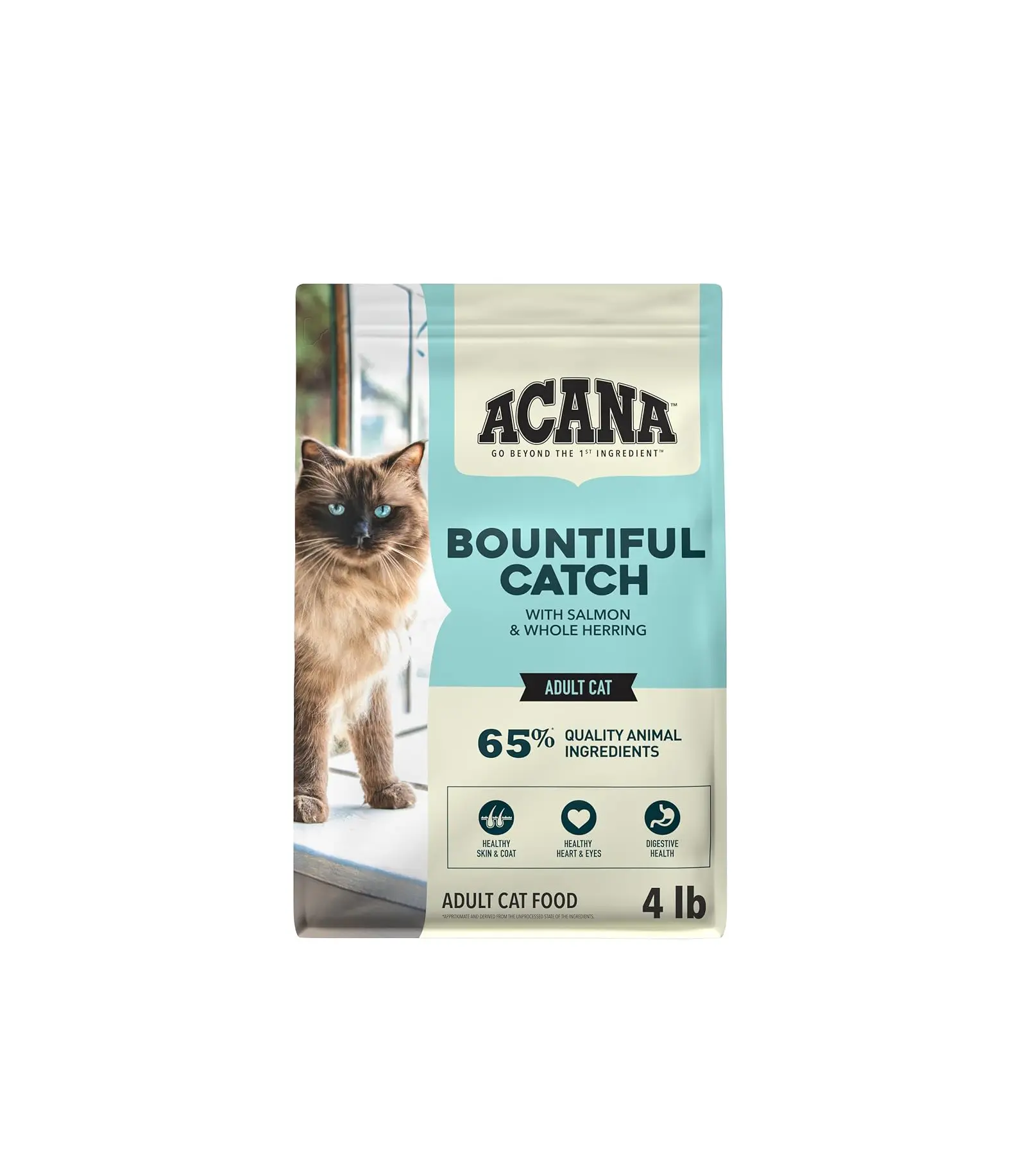 ACANA Dry Cat Food Bountiful Catch Salmon Catfish and Herring 4lb Bag