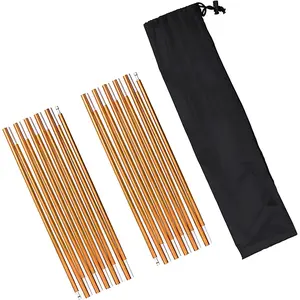 Tent Poles Replacement,2 Pack 11.8 ft 7001 Alloy Bar Preassembled Tent Accessories for Hiking Camping Supporting Rod Repair Kit