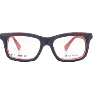 Dream Himax H151 Gray Blue Square Designer Italy Eyeglasses 52mm -Ma