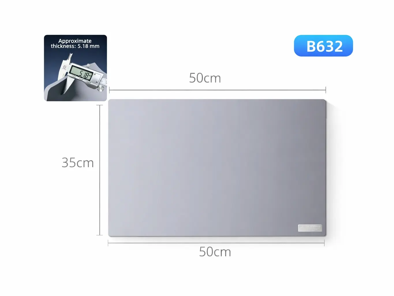 Mega-Idea B632 Heat Resistant Silicone Rubber Pad 50×35cm – Non-Slip, High Temperature Mat, Flexible, Waterproof, Multi-Purpose Work Surface
