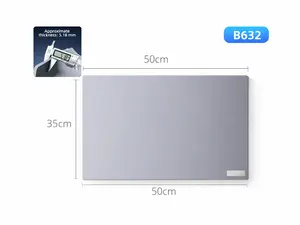 Mega-Idea B632 Heat Resistant Silicone Rubber Pad 50×35cm – Non-Slip, High Temperature Mat, Flexible, Waterproof, Multi-Purpose Work Surface