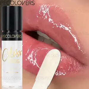 1Pc Plumping Lip Oil Lip Plumper - High-Shine Lip Enhancer, Smooth For Daily & Party Wear, Pink And Nude, Lip Cosmetic, Lip Luminizer