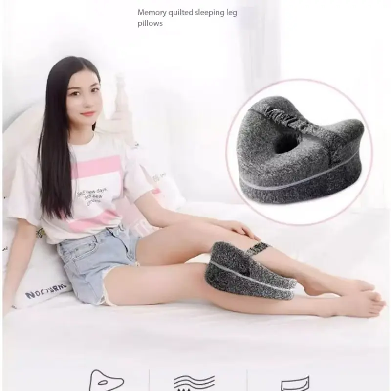 Pregnant Women Leg Pillow with Straps, Knee Support Side Sleeping Pad, Memory Foam Leg Cushion, Prevents Foot Injury, Comfortable Pregnancy Aid