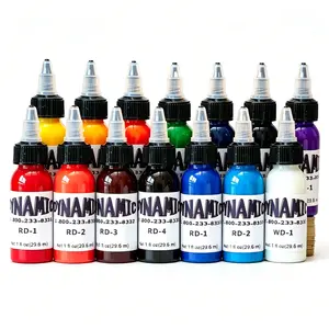 Dynamlc Color Co 14-Color Tattoo Ink Kit, 1oz Vegan Pigments - Fade-Resistant, Smooth Application for Professional & Beginner Tattoo Artists (Popular in America)