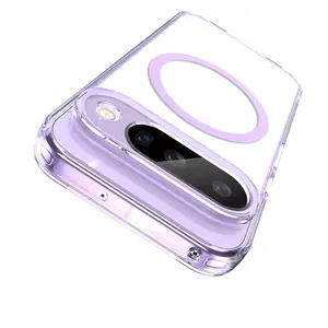 Phone Case For Google Pixel 10 10A 9A 9 Pro XL 5G Magnetic Wireless Charging Clear Cases Acrylic Back Cover