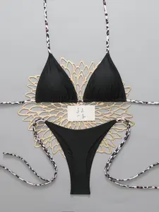 Women's Fashion Two-Piece Spaghetti Strap Bikini Set, Stylish Swimsuit for Beach & Pool, Comfortable and Sexy Swimwear for Summer