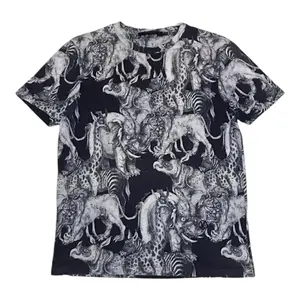 Louis Vuitton Chapman Brothers Allover Animals Short Sleeve Tee Shirt Blue