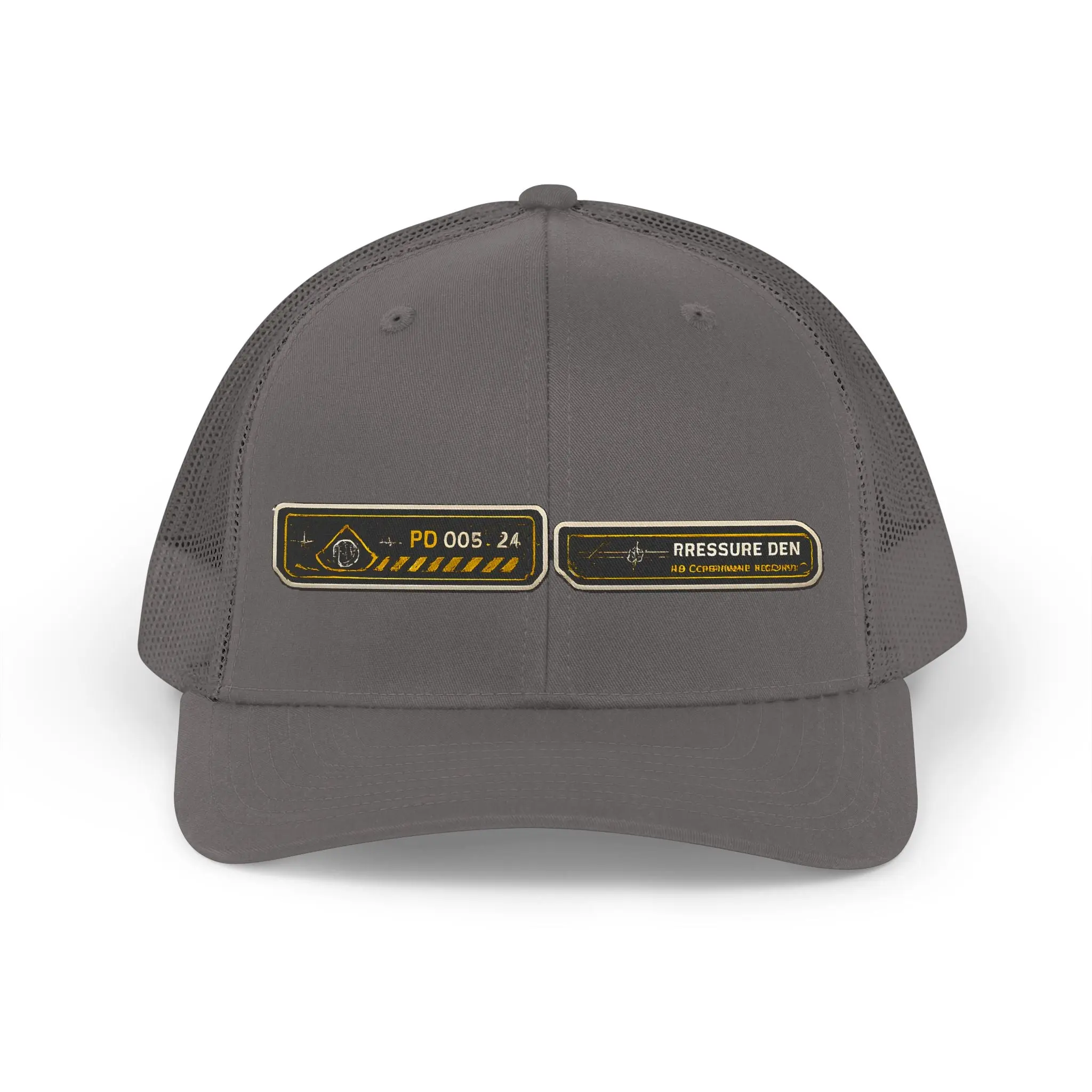 Unisex One-Size Classic Cap - NIGHT SHIFT/SODIUM Retro Trucker Hat with Patch Details