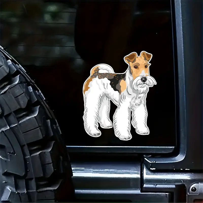 Rope-hunting Fox Terrier Car Bumper Sticker Sticker Is Suitable for Laptops, Bottles, Trucks, Mobile Phones, Motorcycles, Windows, Walls, Cups Car Stickers Car Decals