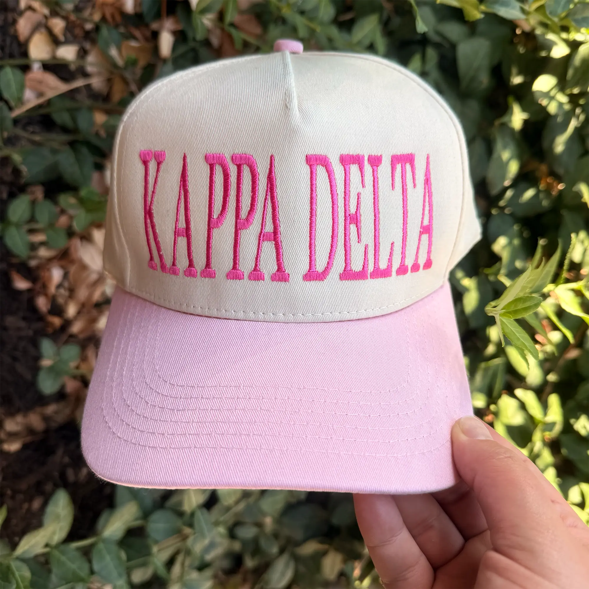 Kappa Delta Hat - Vintage Embroidered Hat – Two Toned Hat