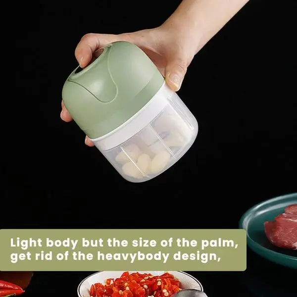 USB Electric Garlic and Onion Chopper, Meat Grinder and Food Processor-Convenient Kitchen Tool, Quick and Easy Meal Prep