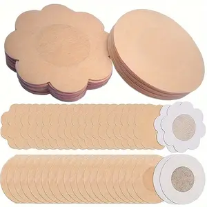 10/20/50/100pcs Disposable Breast Patch - Invisible Chest Patch Anti Convex Point Breathable Ultra-thin Non-woven Nipple Patch - For Women - Suitable for Everyday Wear - Perfect for Sensitive Skin Bra Fabric Womenswear Polyester Comfort 50Pcs Flower