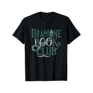 Dramione Fanfiction Book Club Trendy Book Lover T-Shirt, Unisex Cotton Casual Round Neck Outdoor Short Sleeve T-Shirt with Slight Stretch, Men'S Summer Clothes, Slightly Elastic, 100%Cotton,