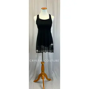 *Brand New* Black Mesh Dress -Rhinestones