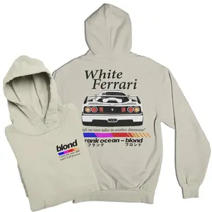 Frank Rapper Oceans White Ferrarii Hip Hop Retro Style Hoodie, Frankss Oceans Graphic Hoodie, BLD Hip Hop Rapv Hoodie Cotton Menswear Casual Comfort Long Sleeve