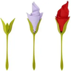 10/20/30 Packs Rose Napkin Holders, Origami Flower Tools, Handcraft Flower Napkin Rings Set, Handmade Napkin Holder Table Decorations for Wedding, Luncheons, Picnics, Banquet, Birthday