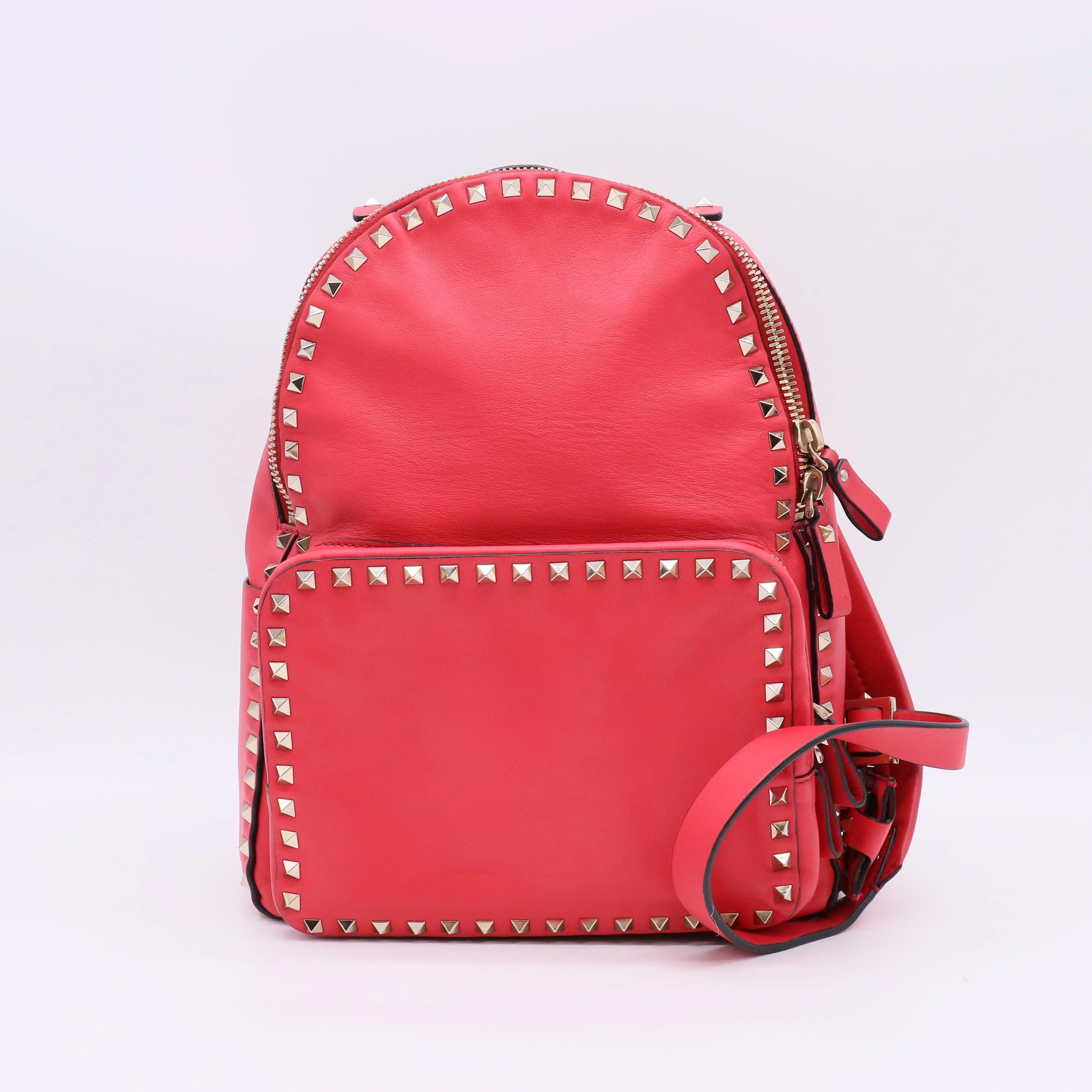 Pre-owned Valentino Leather Backpacks Garavani Rockstud Backpack twins B22542