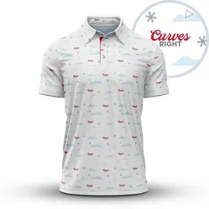 Curves Right Pattern Men's Bogey Golf Ball Polo Shirt Masters Golf Tennis Polo Tops Light Beer Masters Tournament Shirt 2026 GPA Championship Performance Outdoors Sport Shirt, Ideal Gift for Hunting Season Dad Golfers