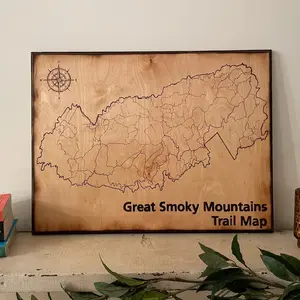 Smoky Mountains Wooden Trail & Park Map