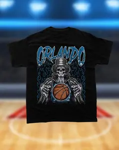 Orlando Basketball Shirt, Magic, Graphic Tees, Skeleton Shirt, Merch Tee, Gift Shirt, Bootleg Shirt, Vintage Shirt, NBA Shirt