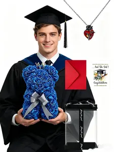 Graduation Season Handmade Crown Bear Gift Set, Perfect for Girlfriend, Best Friend, Friends, Unique Present Box Kit, Themed Gift Box