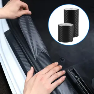 Carbon Fiber Car Sticker for DIY Door Edge Protection, Scratch-Resistant Side Mirror Tape, Automotive Accessories for Enhanced Durability