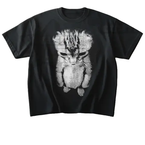 Sad Meme Cat, 100% Cotton Funny Graphic T-Shirt, Unisex Classic Crewneck, Short Sleeve Cat Lover Top, Casual Streetwear
