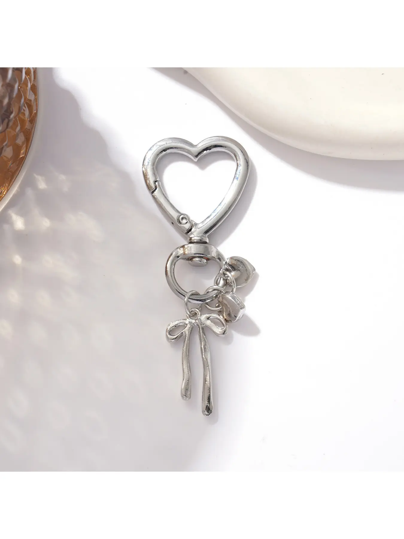 Ins style lady's fashion lipstick storage mirror case lipstick bag mesh bag keychain pendant Ins style lady's fashion lipstick storage mirror case lipstick bag mesh bag keychain pendant