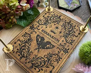 Large Wooden Flower Press with Brass Hardware – Perfect for Adults & Kids, Portable Herbarium for Nature Lovers