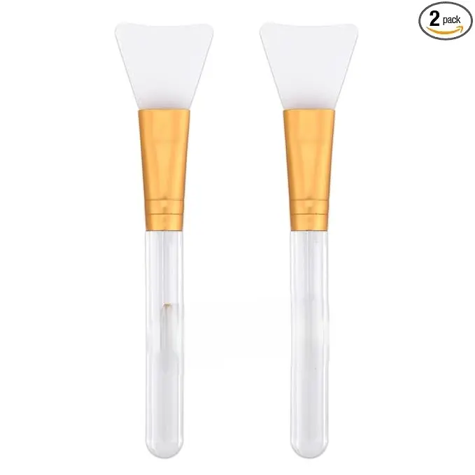 Jelly Brush | 2 Pcs Silicone Face Mask Brushes | Mask Application Tool for Even Coverage | Skincare Enhancer | Durable Silicone | Easy to Clean | All Skin Types (Tapered brush head)