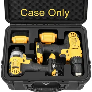 Case for Cordless Drill/Impact Driver Set - Waterproof Hard Tool Box for Dewalt Taladro, Waterproof Hard Tool Box for Dewalt Taladro, Power Tool Kit Bag for Drill Set |   Impact Driver/Battery/Charger