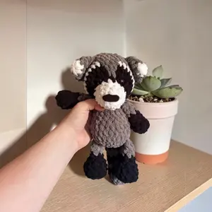 Bandit the Raccoon - Adorable Crochet Raccoon Handmade Decorative Piece Perfect Gift for Collectors