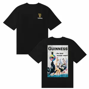 Guinness Vintage Summer Resort Graphic T-Shirt Retro Beer Poster Style Streetwear Casual Outfit Soft Cotton Tee Unisex Gift Idea guinness shirt vintage beer tee retro graphic streetwear style summer outfit