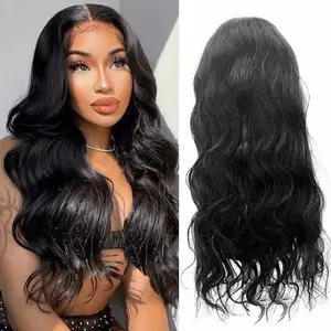 24”5x5 HD Lace Closure Natural Black Body Wave Wig for Women
