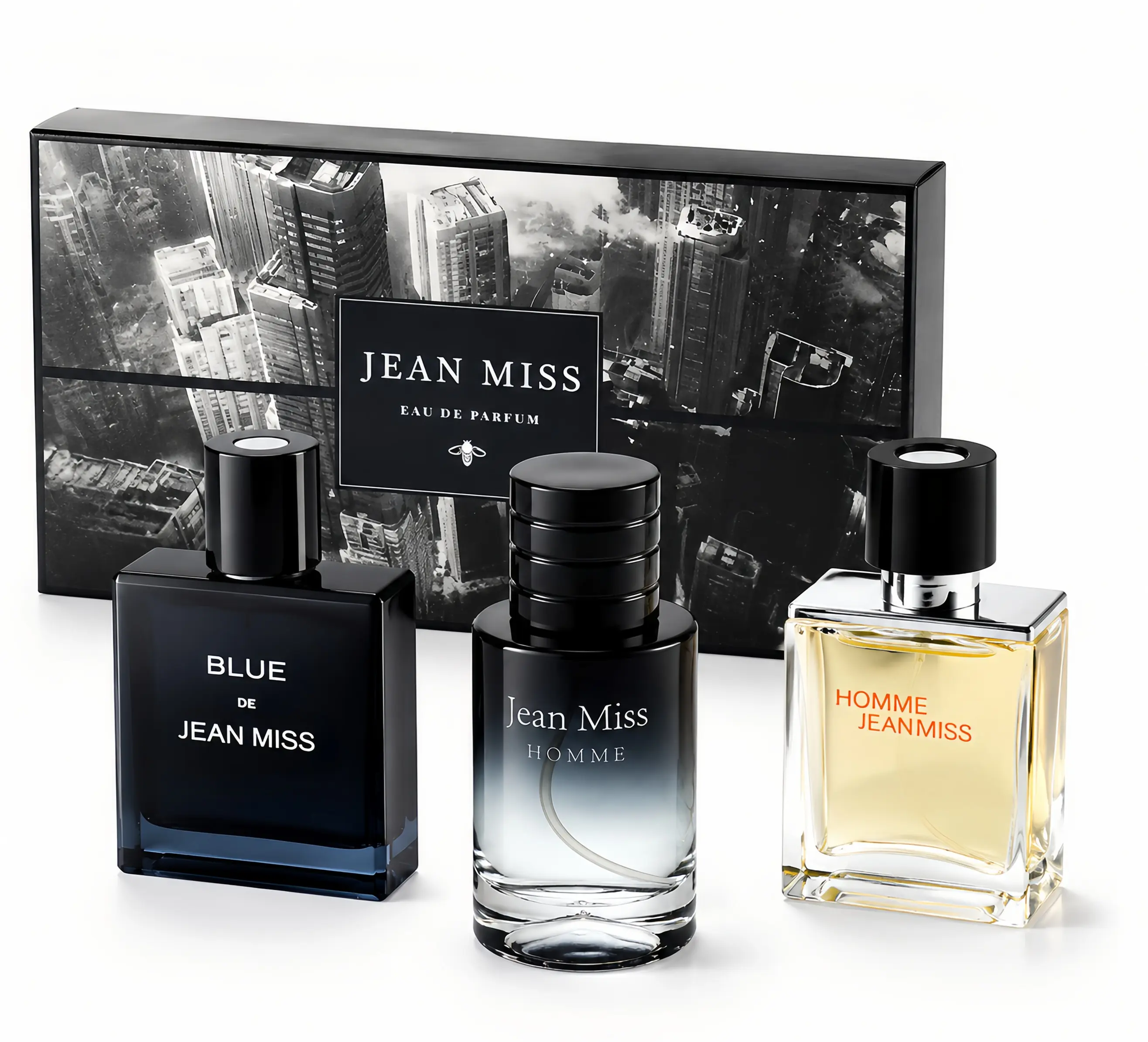 Jean Miss Perfume Set I 3 * 30 ml LiquidFragrances  | With the Flower, Lemon & Musk|Daily Scentl Ideal Gift forCouples I Dates & Gatherings I mini perfumes I cologne for men |long lasting perfume|Men's Fragrance box set| different flavor backtoschool