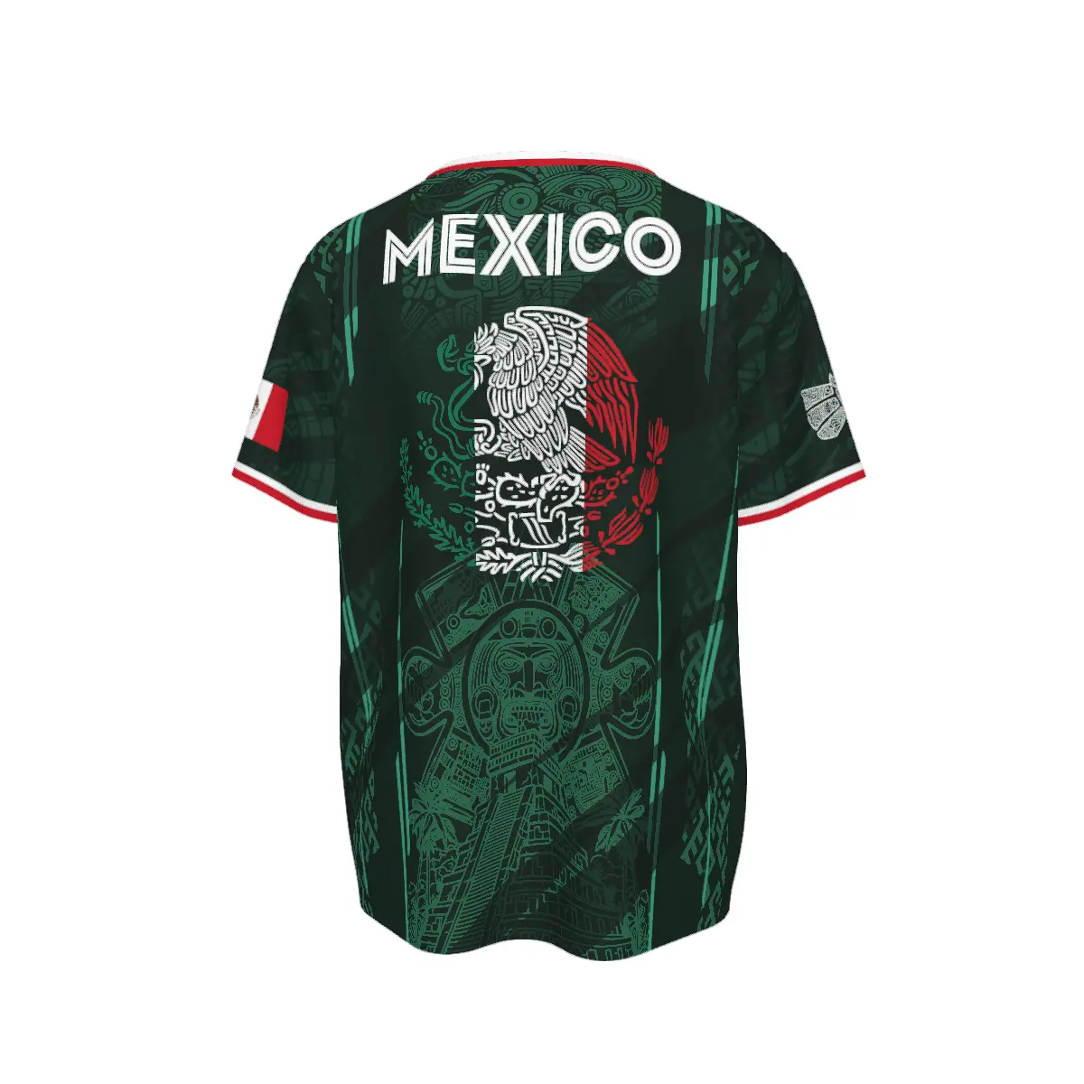 2026 Mexico Soccer Jersey,  Chich&eacute;n Itz&aacute; Pyramid Graphic Retro Soccer Jersey, All over Print, Casual Style for All Seasons, Classic Throwback Jersey Sportswear Top,summerwins