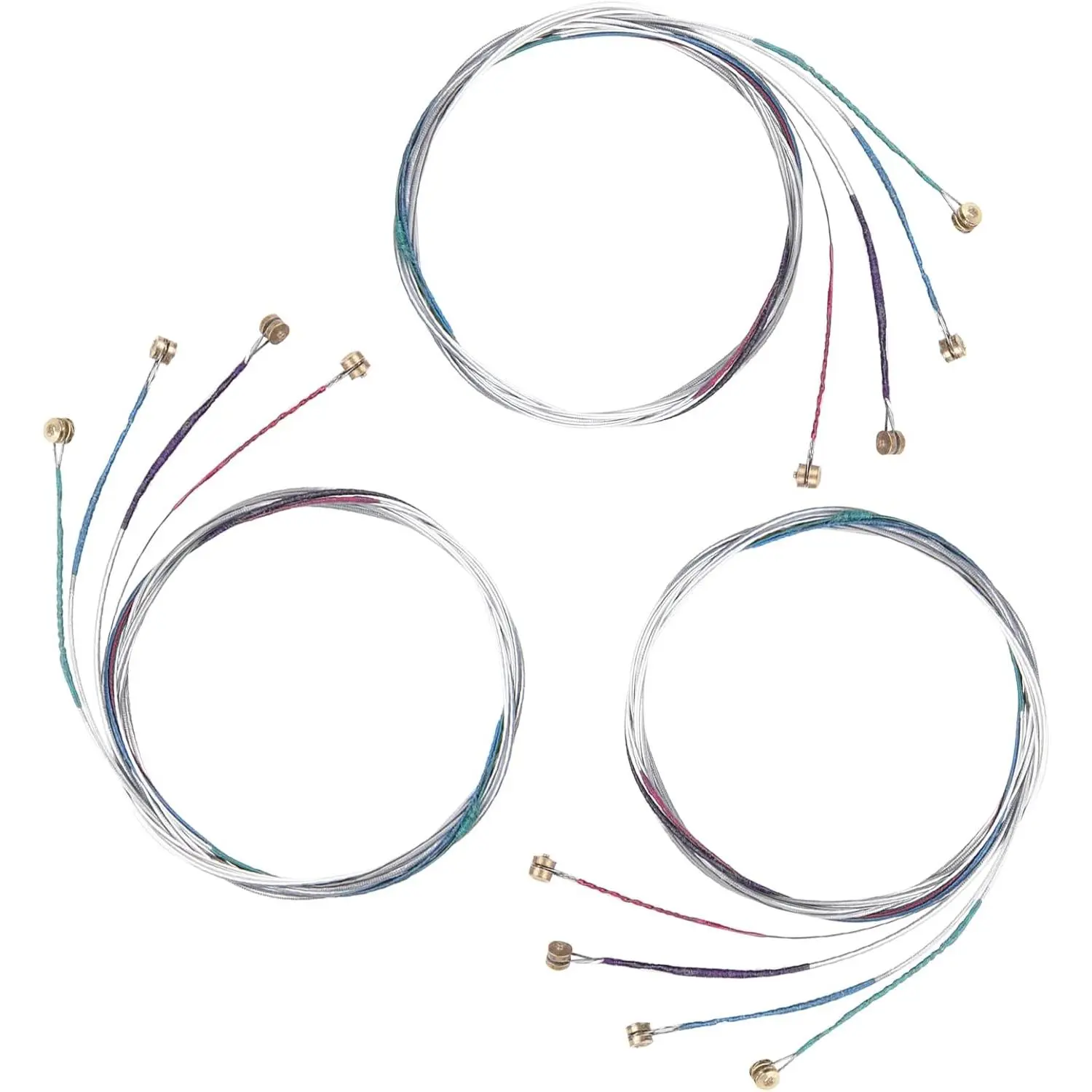 12 count 3 Pack Violin Strings 4/4 Full Set, Universal Classic Steel Core with Nickel-plated Ball End for Violin Instruments (G-D-A-E)