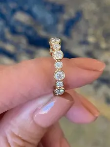 1 PC Fashion Cubic Zirconia Ring Artificial Gemstone Ring Sparkling Zircon Inlay For Women For Valentine's Day Gift Wedding Anniversary Party Jewelry