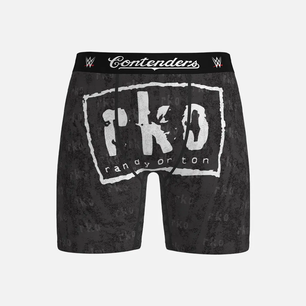 Contenders WWE Licensed Men's Briefs - Bold Graphic, Distressed Look, Polyester-Spandex Fabric, Stay-Locked Fit, Multi-Size Menswear Underwear with Ride Control