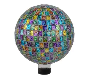 Northlight Mosaic Window Pane Gazing Ball 10" Multi-Color