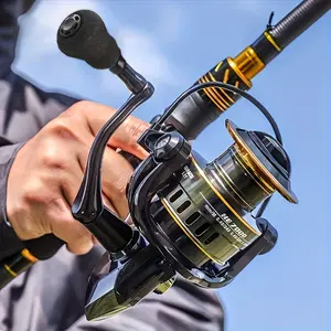 Spinning Reel — Max drag 22 lbs (approx. 10 kg), gear ratio 5.2:1 — Lightweight, smooth, and powerful; suitable for saltwater or freshwater; available in multiple models including HE6000-7000.