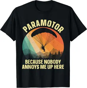 Cool Paramotor Art For Men Women Ppg Paragliding Paramotor T-Shirt