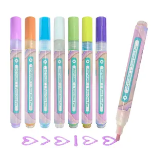 Leven Premium Art DIY Glue Pen Set, Chisel Tip for Fine & Wide Art Gluing, Mess-free Smooth Glue,15-20s Quick Dry, Strong Hold for Scrapbook & Handmade Art, 7-Color for All DIY Craft Creations