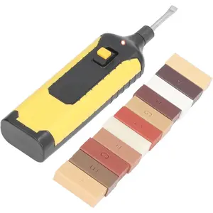 and Furniture Cracks Repair Kit with Easy Usefully Melting Tool Sandable and Quick Drying Wax Filler for Matches Maple Oak Cherry Walnut and Mahogany