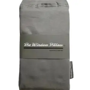 The Window Pillow Travel Pillow with Suction Cups Sticks to Window Lean Into Comfort Gray Design