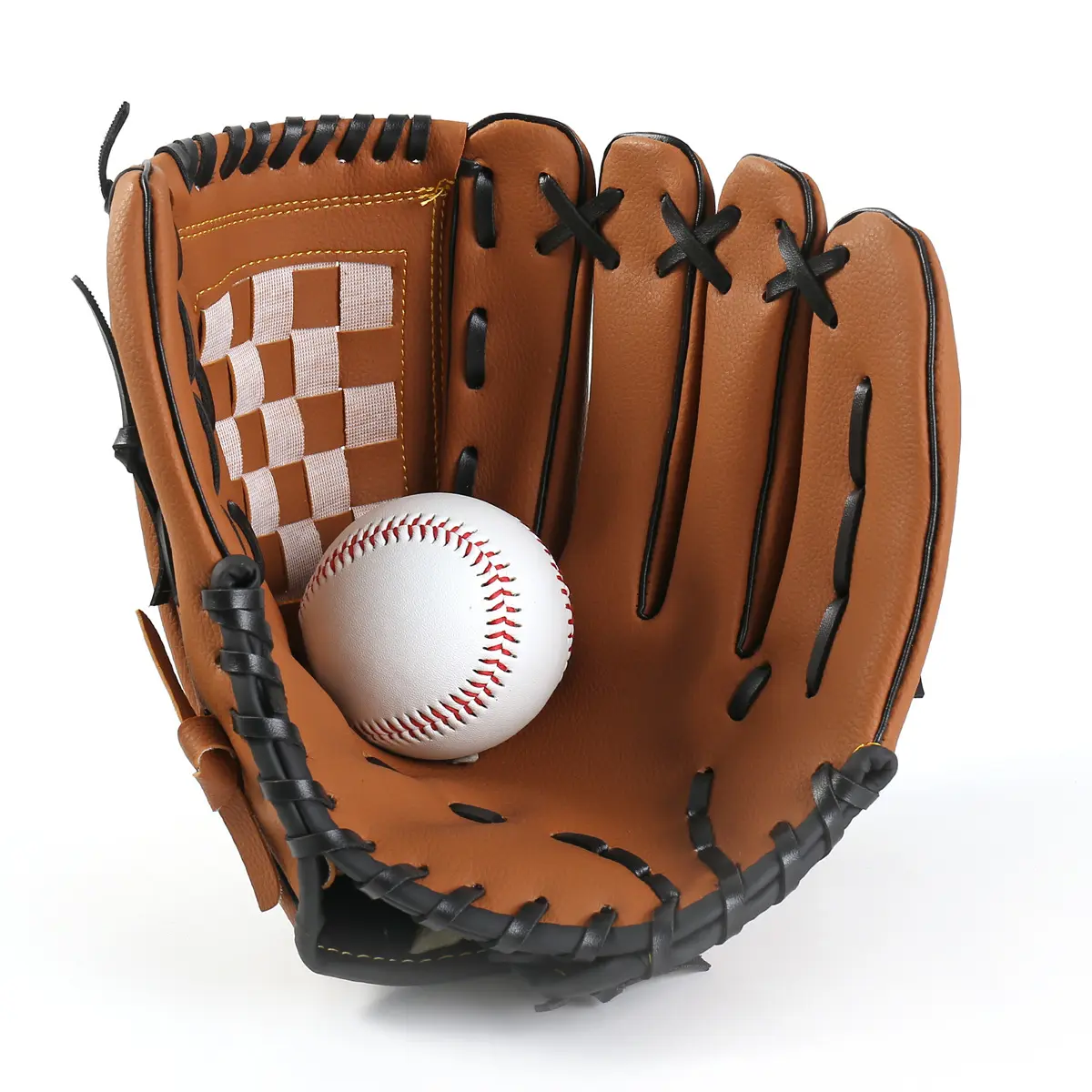 Teen Adult Baseball Gloves Softball Gloves beginner gloves hot Infield Glove Right Hand Throw Classic Pro Soft Baseball Glove wrap baseball Beige Brown