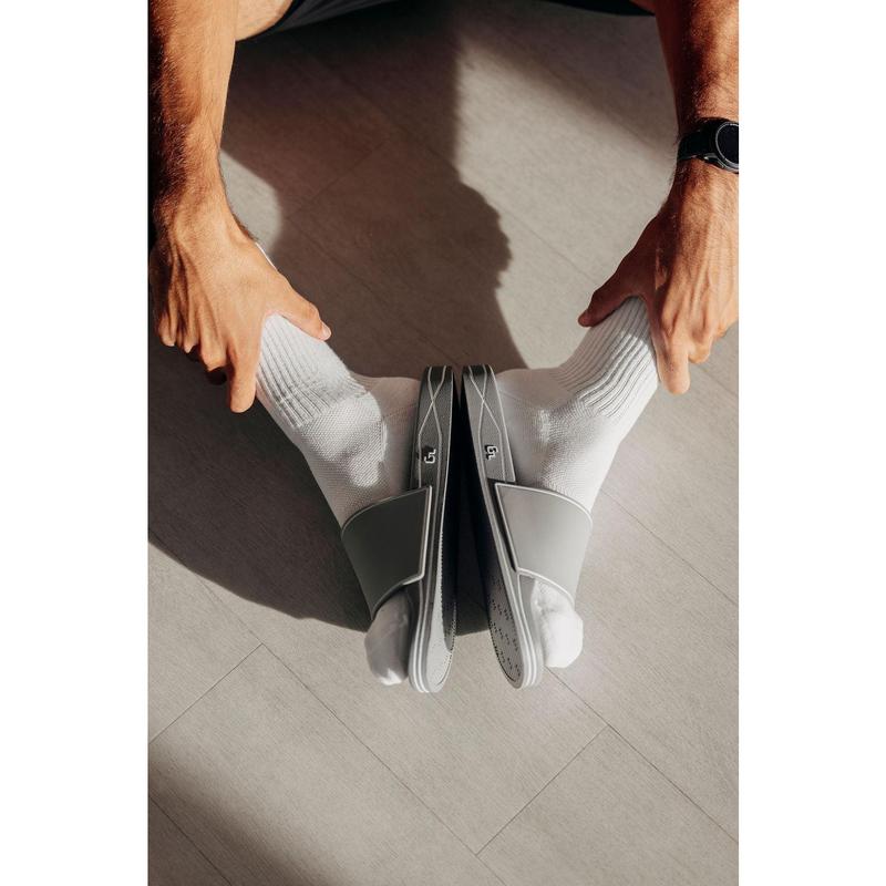 GL-X1 Unisex Gray Slide Sandals with Proprietary eXCleet Insole for All-Day Comfort & Ethically Sourced Renewable Materials