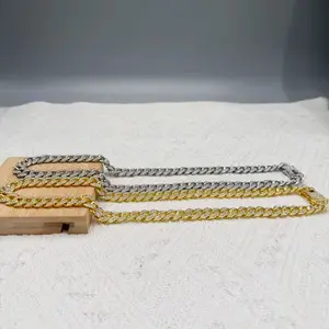 QGANCLE Hip-hop style Cuban chain pendant necklace - personalized men's necklace - an excellent gift for your boyfriend. Universal design for both men and women. Personalized droplet pendant necklace with personalized pendant.