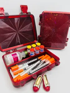 Pepper Red Vial Case for Peptides, GLP, HRT/TRT — Travel + Refridgerator