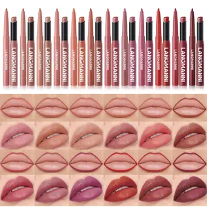 Lip Liner + Lipstick Set  -Matte Lipstick for Women, Silk Finish Hydration Lip Kit, Waterproof Smooth Creamy Texture, Bold to Nude Shades for Daily & Party Wear, Makeup Gift